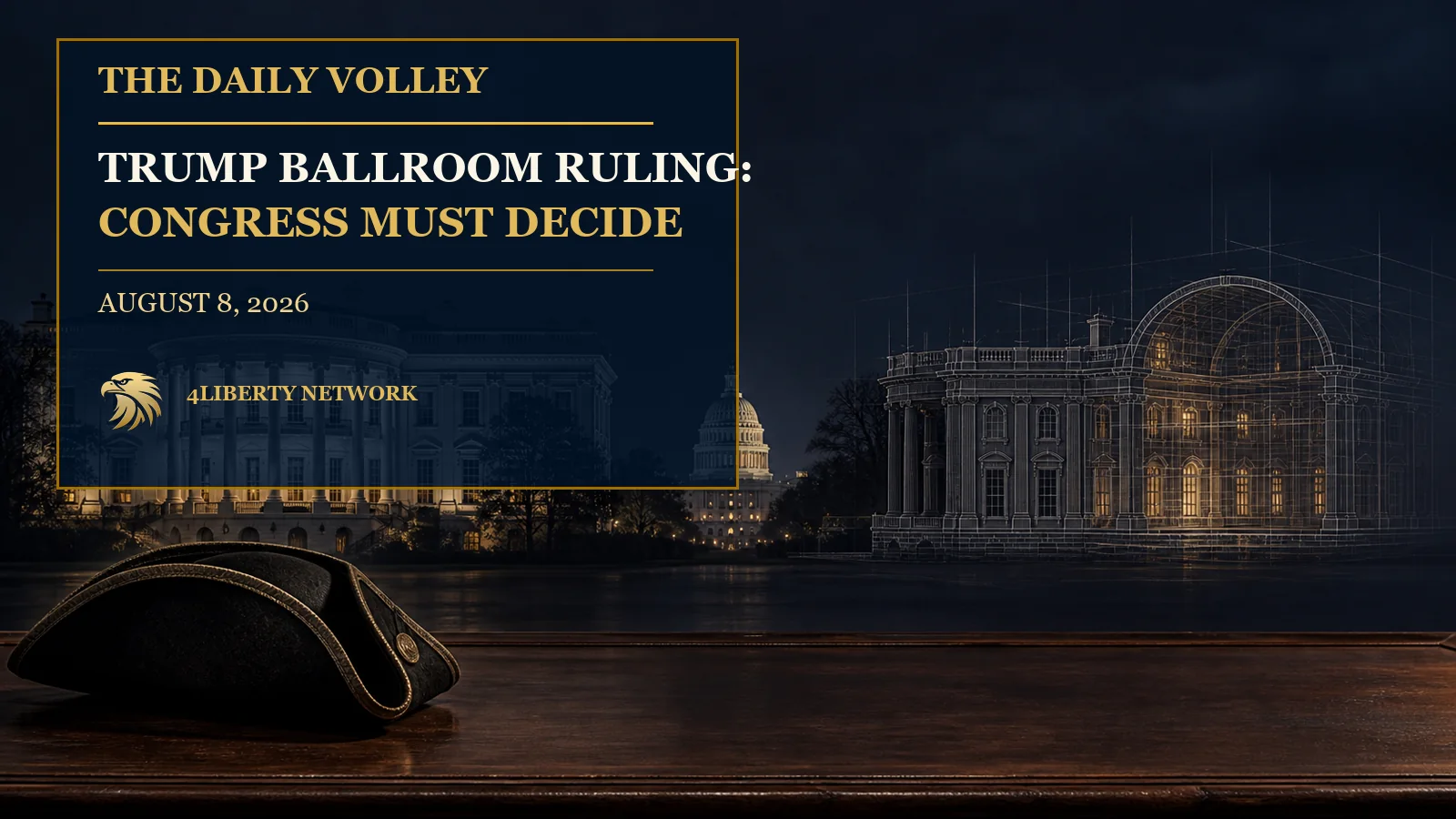 The Daily Volley: Trump White House Ballroom Ruling, Lisa Cook and Todd Blanche | August 8, 2026