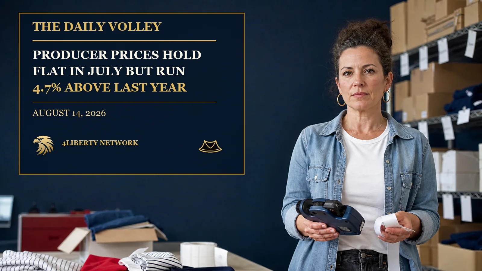 The Daily Volley: Producer Prices Hold Flat in July but Run 4.7% Above Last Year | August 14, 2026