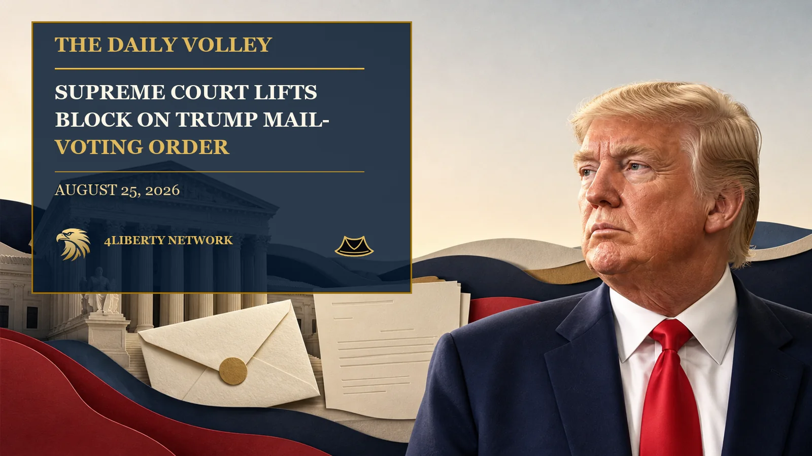 The Daily Volley: Supreme Court Lifts Block on Trump Mail-Voting Order | August 25, 2026